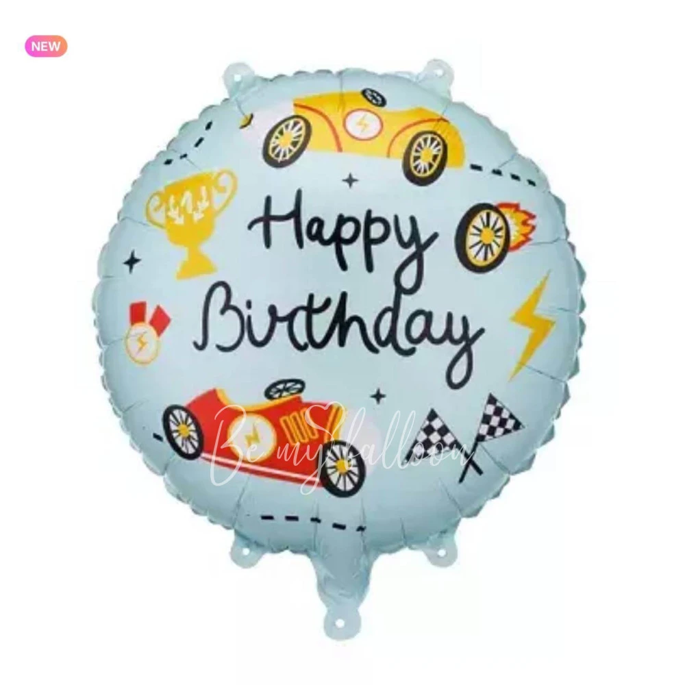 Шар из фольги "HB   с ретрокарами" 40 см