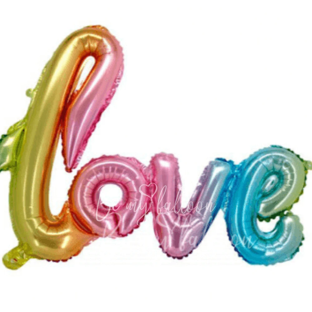 Надпись "Love", радужная пастель, 90см