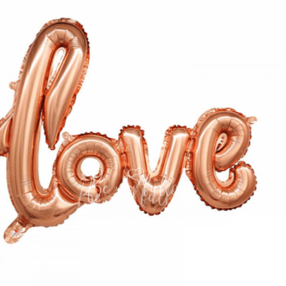 Надпись "Love", розовое золото, 90см