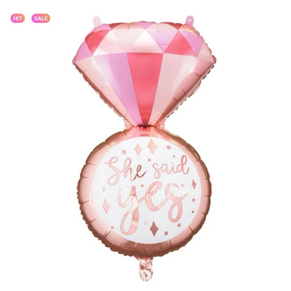 Шар из фольги "Кольцо Party Deco" розовый 70 см
