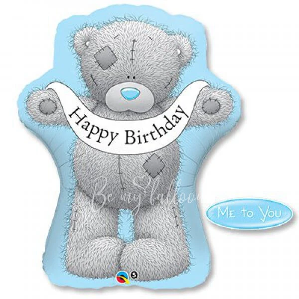 Шар из фольги "Мишка Тедди Me to you happy birthday" 91 см