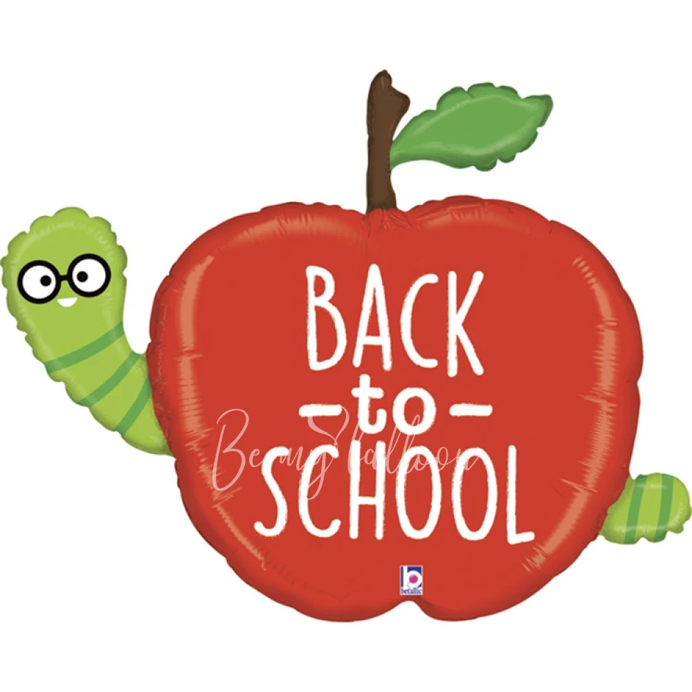 Шар из фольги "BACK TO SCHOOL Яблоко" 90см