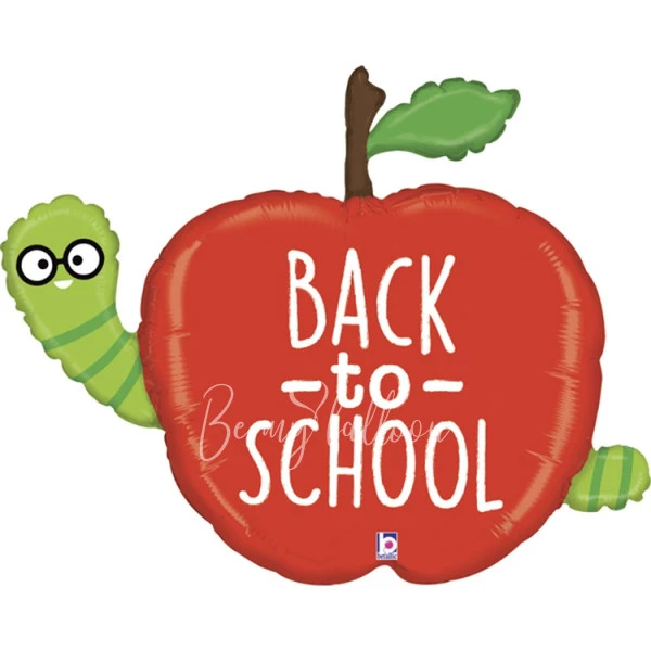 Шар из фольги "BACK TO SCHOOL Яблоко" 90см