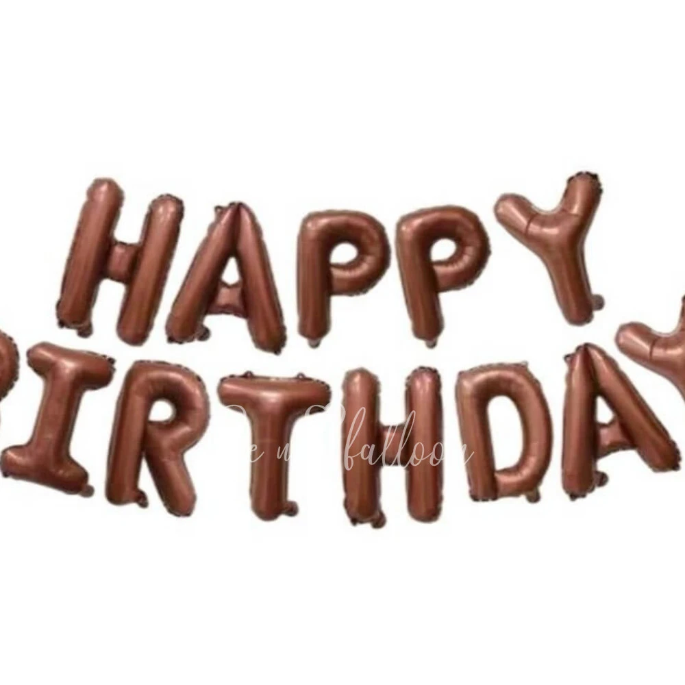 Гирлянда из шаров-букв "Happy Birthday" Шоколад
