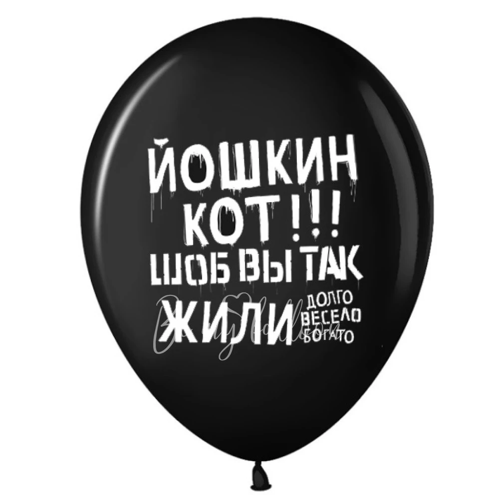 -24% Шар латексный с рисунком "Йошкин кот"