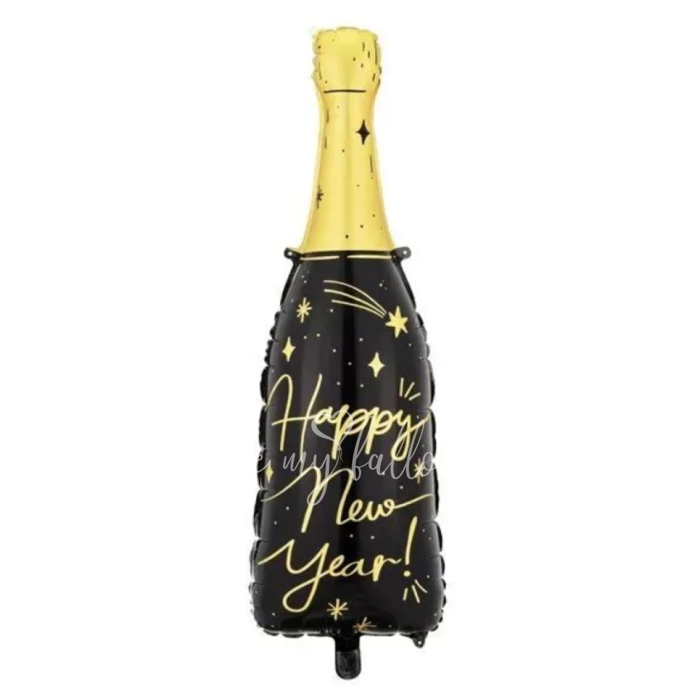 Шар из фольги "Бутылка шампанского: HAPPY NEW YEAR" 98 см