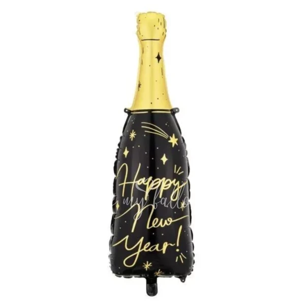 Шар из фольги "Бутылка шампанского: HAPPY NEW YEAR" 98 см
