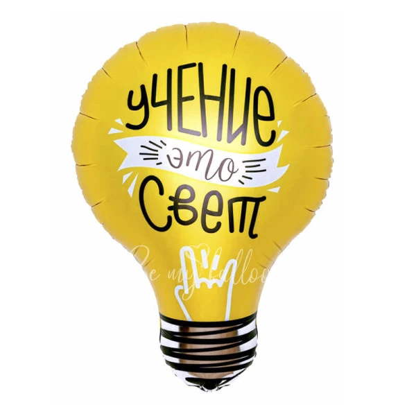 Шар из фольги "Лампочка, учение–свет" 70 см