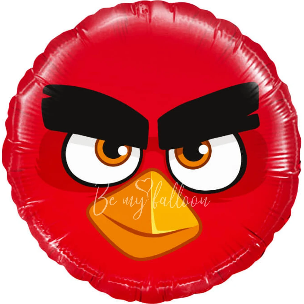 -35% Шар из фольги "Angry Birds, Красный" 40см