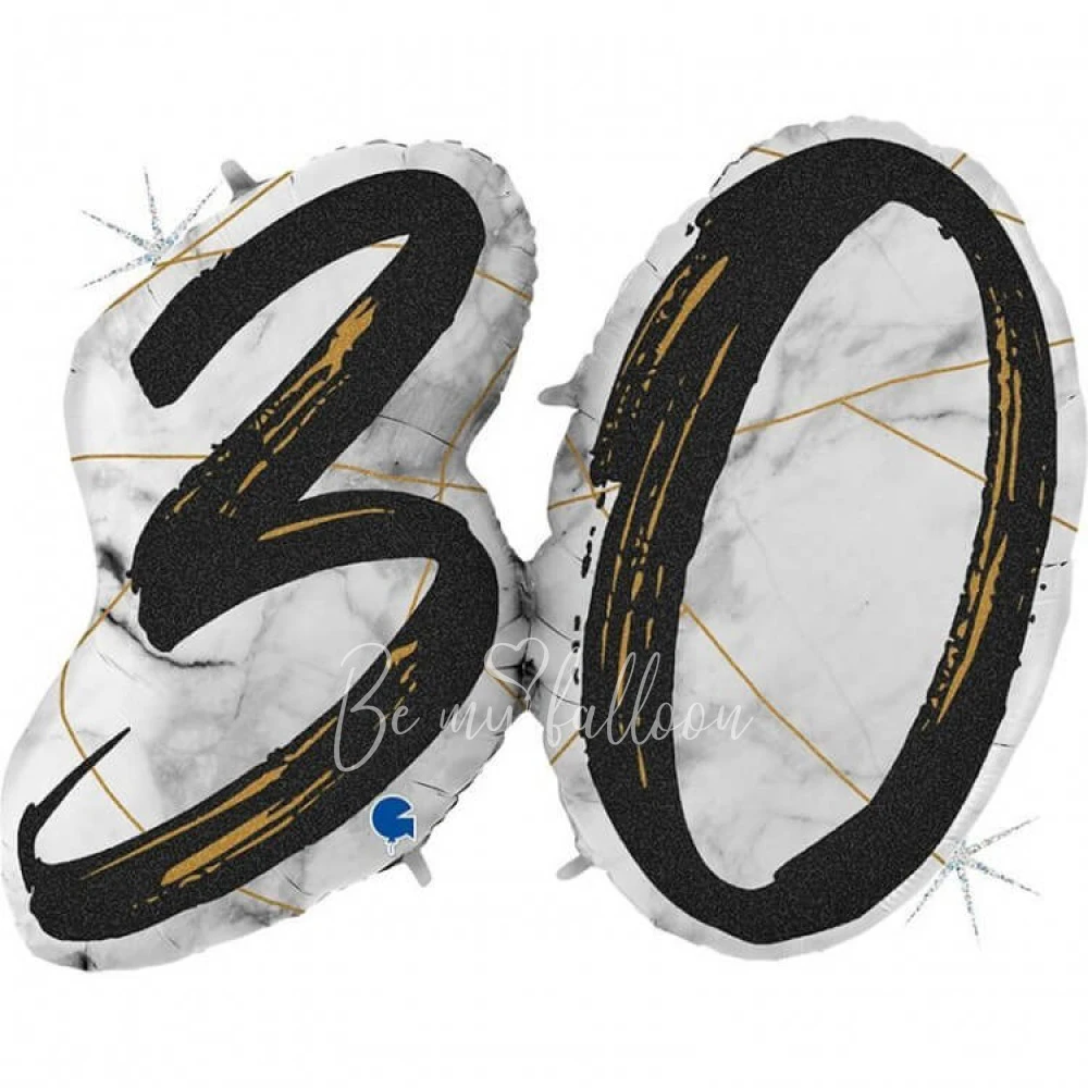 Цифры "30" из фольги