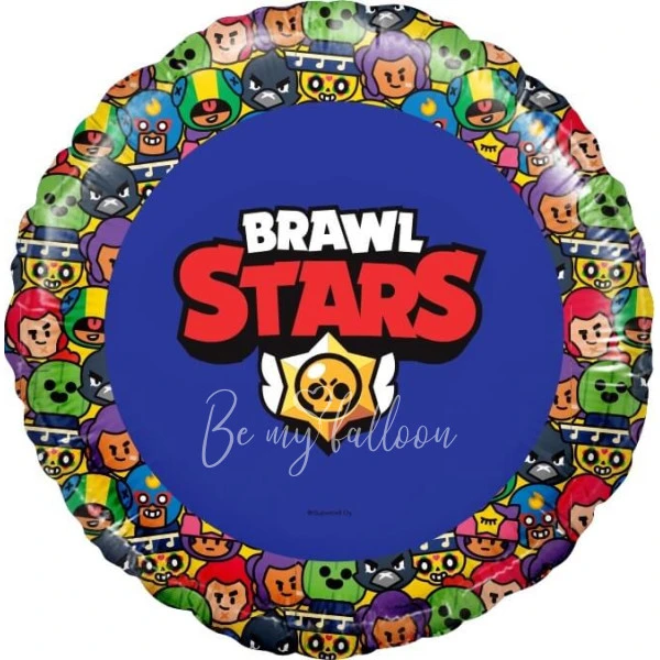 -35% Шар из фольги "Brawl Stars, дизайн №1", синий 40 см