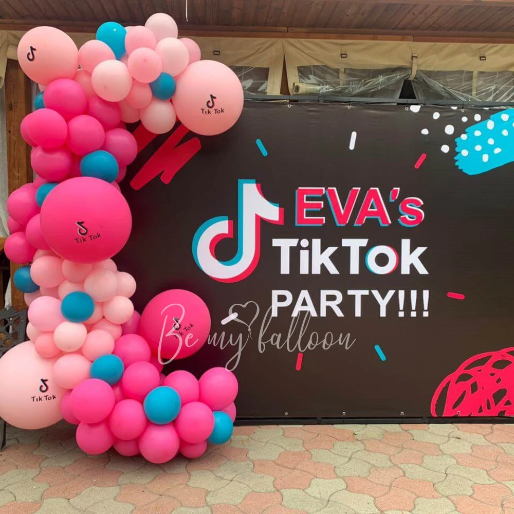 Фотозона "Tik Tok Party" 2.3м * 3м