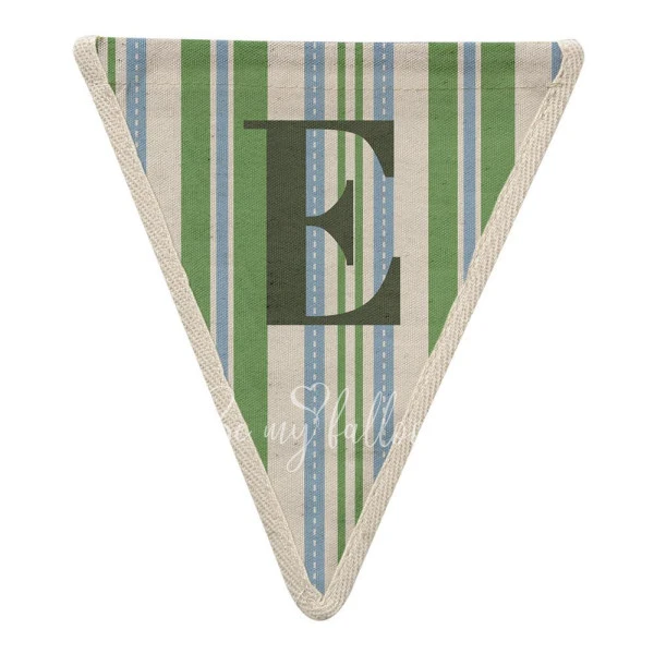 E with Green Stripes