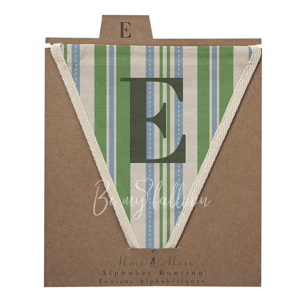 E with Green Stripes