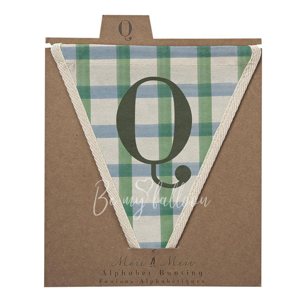 Q with Green/Blue Simple Checks
