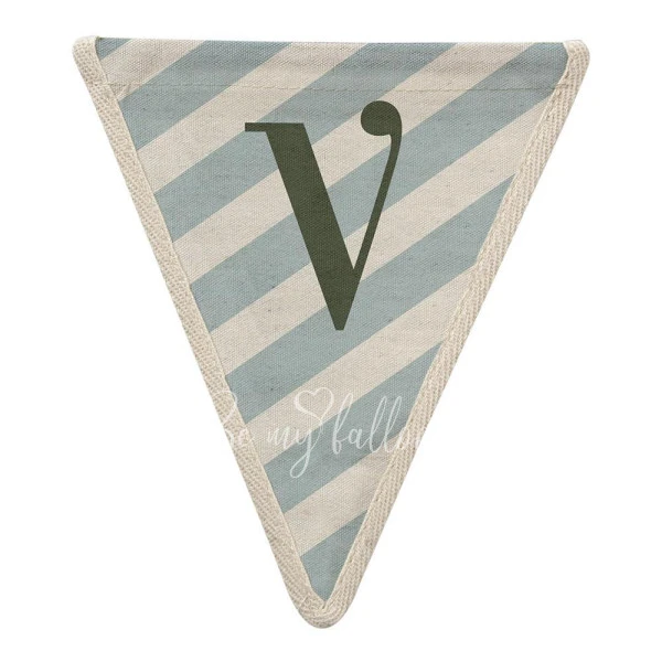 V with Diagonal Stripes