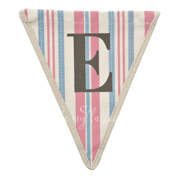 E with Pink Stripes