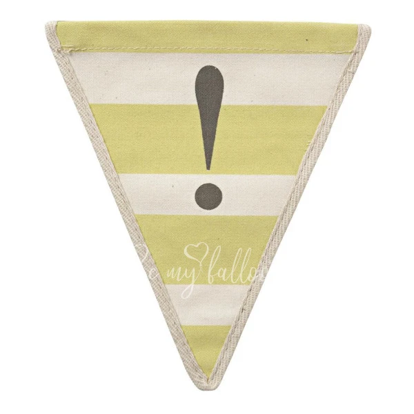 Exclamation Point with Horizontal Stripes