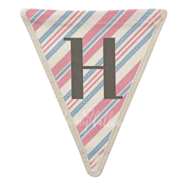 H with Diagonal Stripes