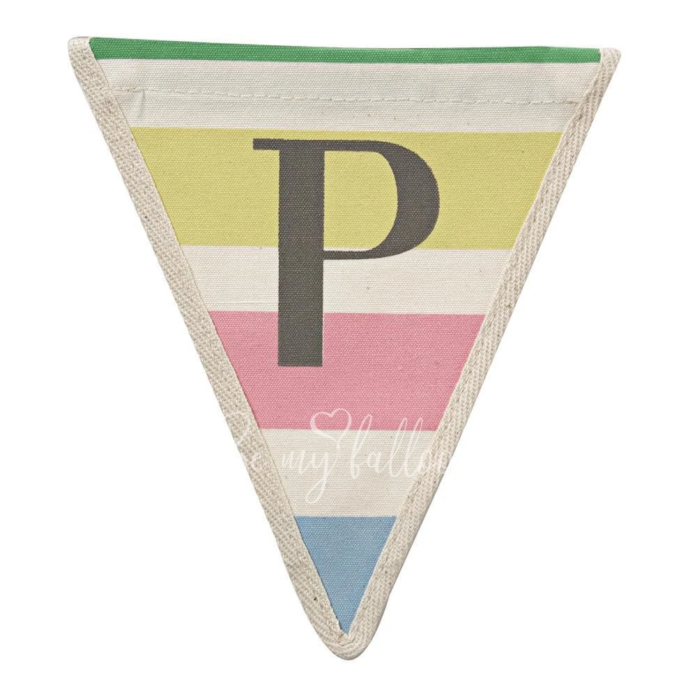 P with Yellow/Pink Stripes