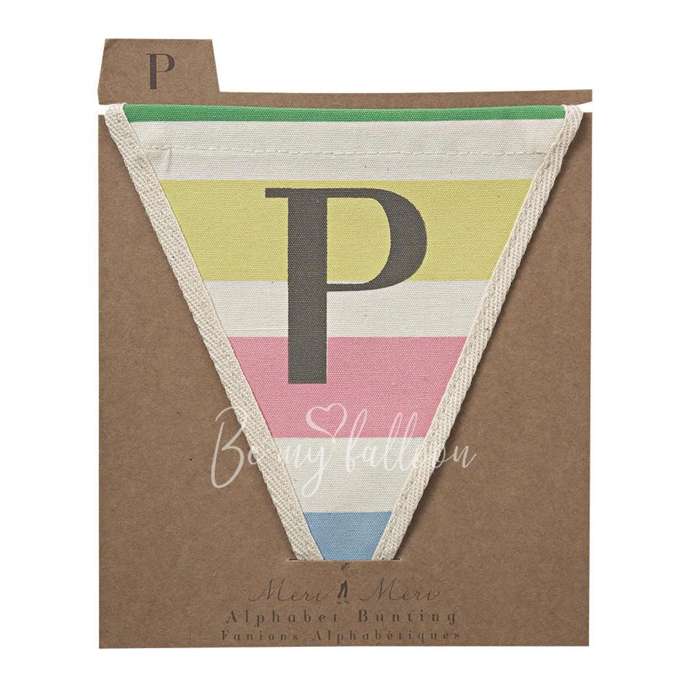 P with Yellow/Pink Stripes