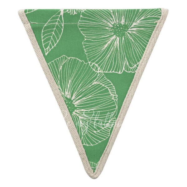 Green Background Florals