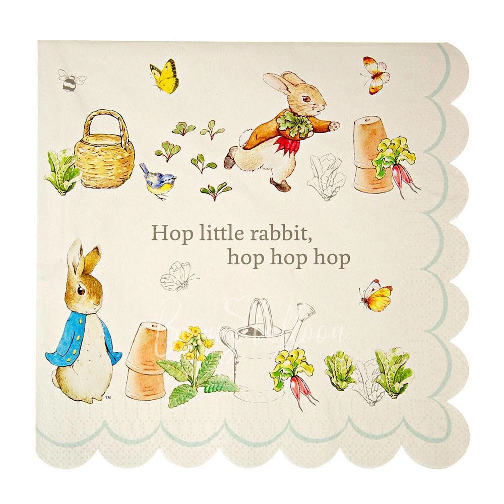 Peter Rabbit Scallop Edge Napkins (large)