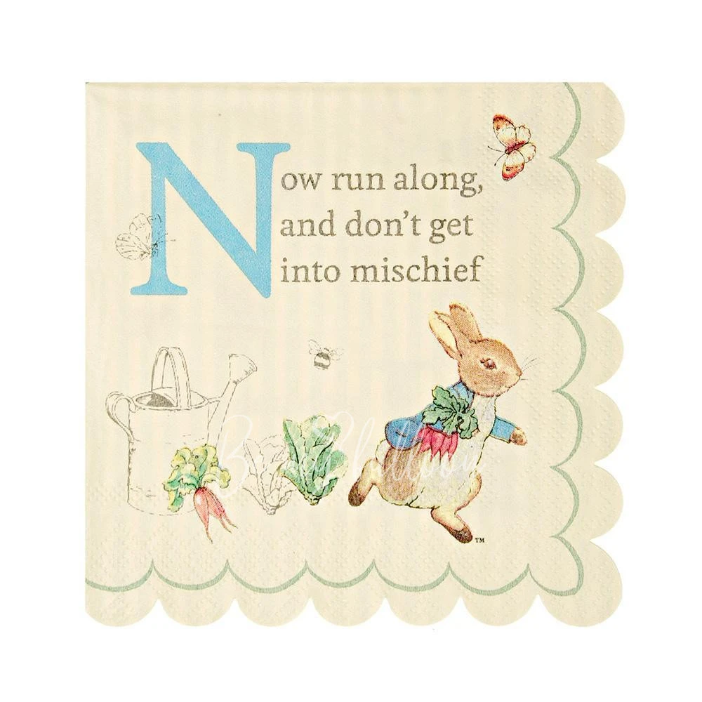 Peter Rabbit Scallop Edge Napkins (small)