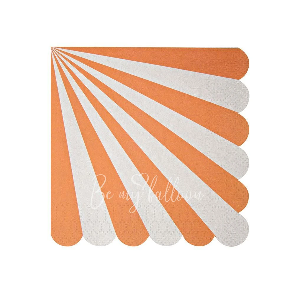 Orange Fan Stripe Napkins (small)