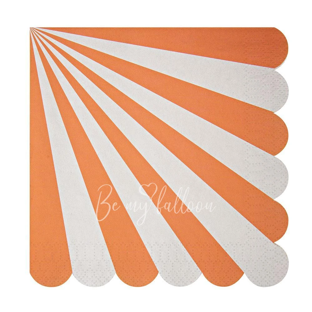 Orange Fan Stripe Napkins (large)