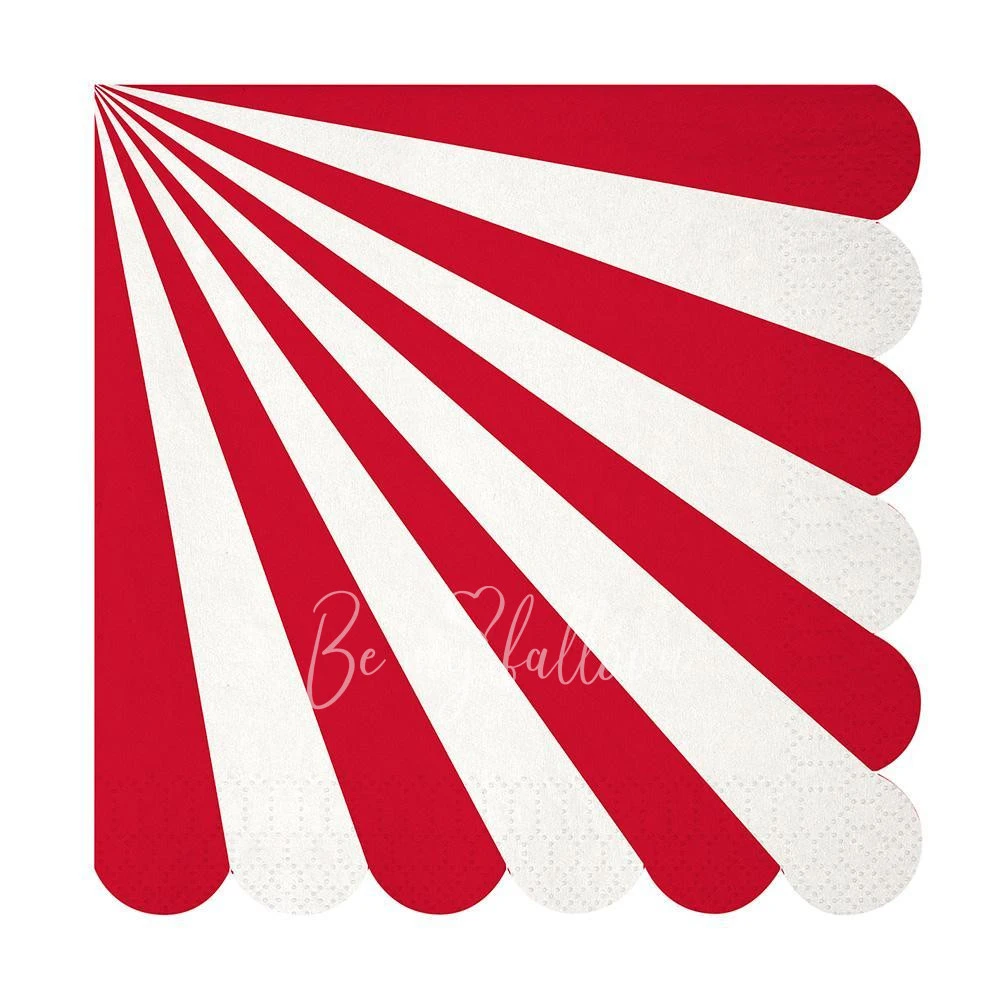 Red Fan Stripe Napkins (large)