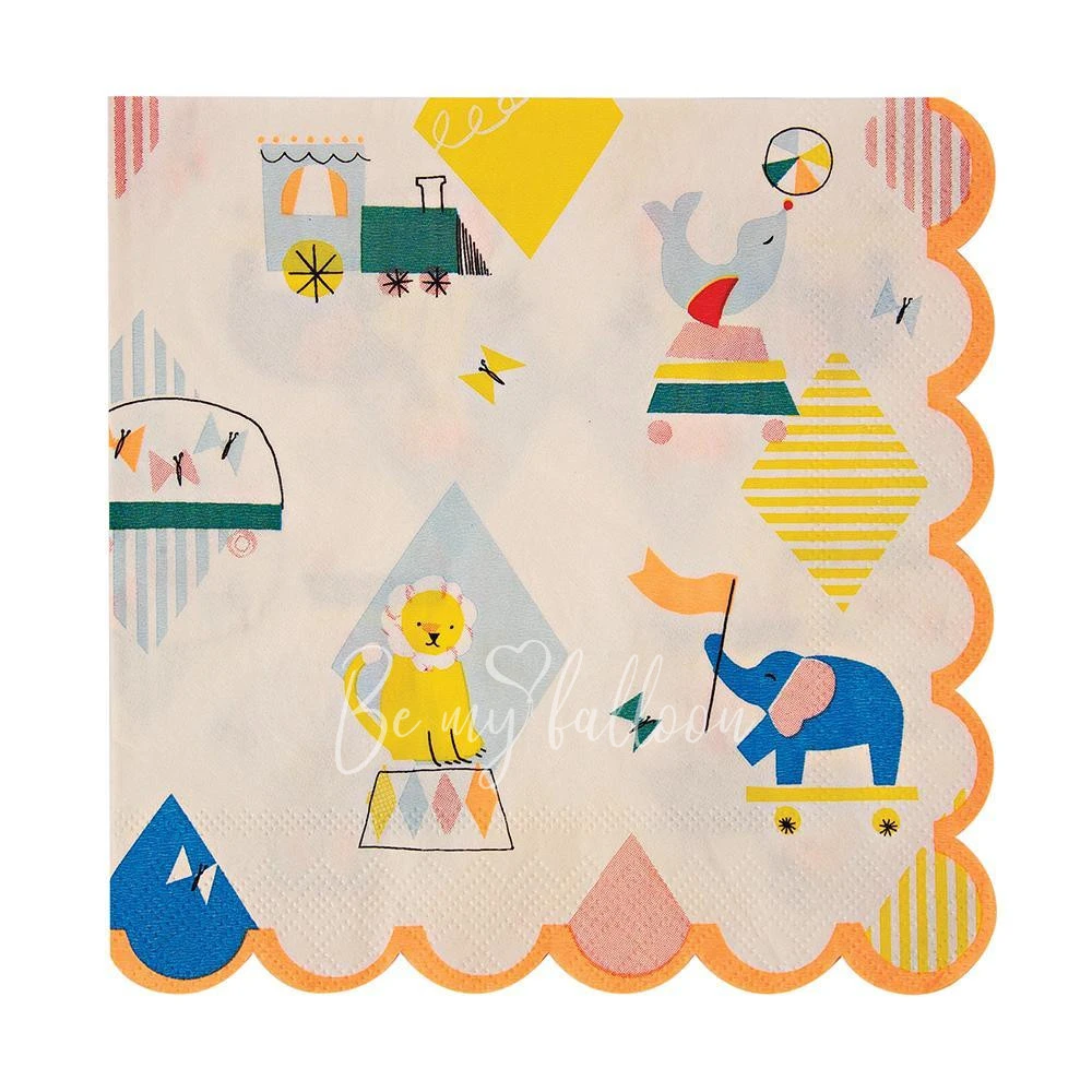 Silly Circus Napkins (large)