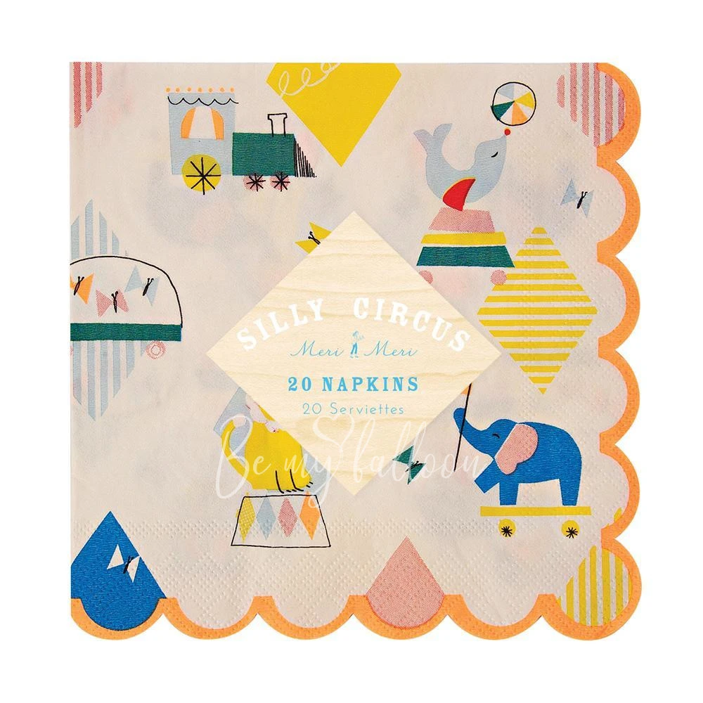 Silly Circus Napkins (large)