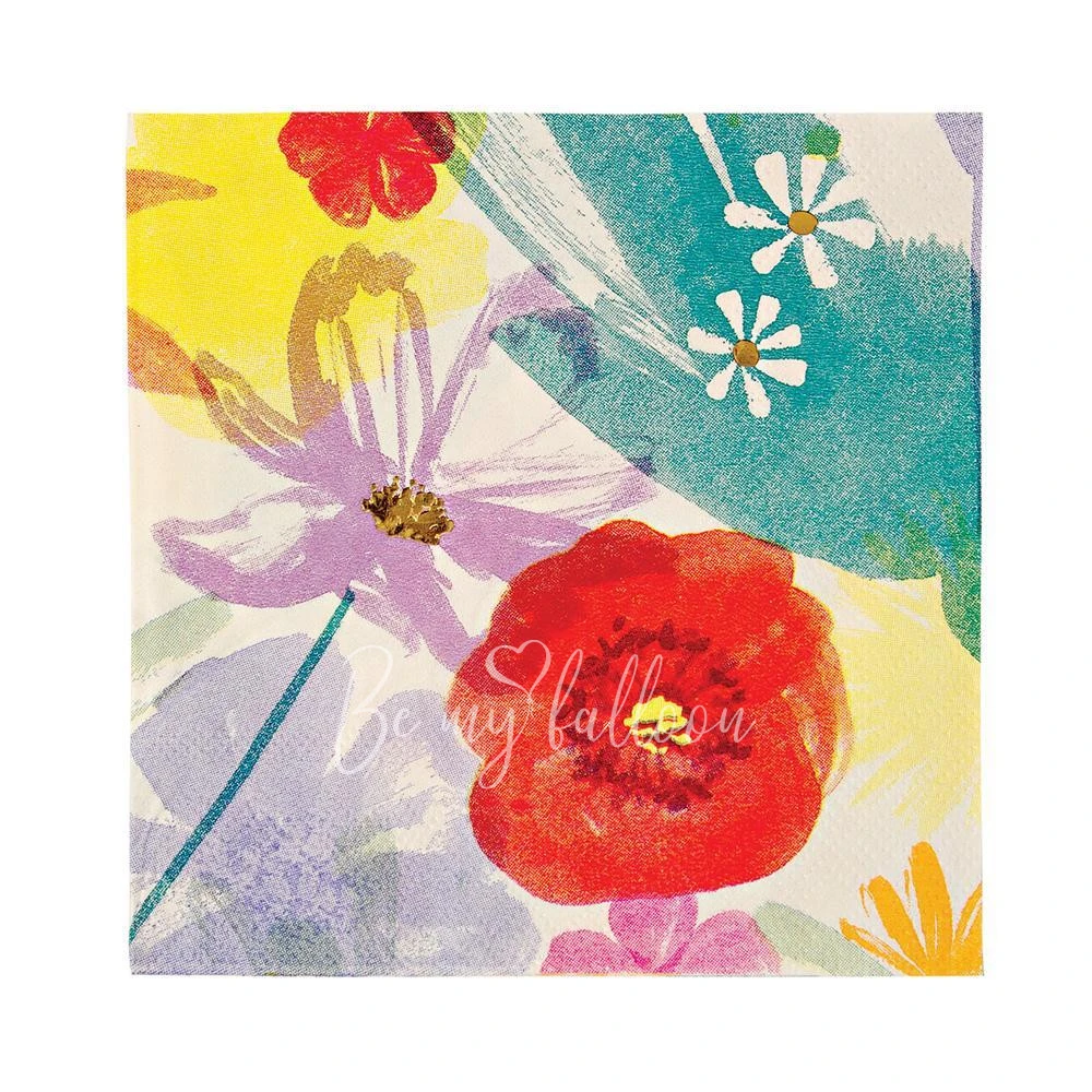 Painted Flowers Napkins (small)