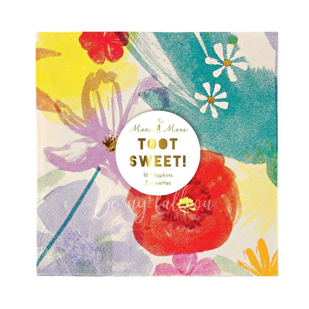 Painted Flowers Napkins (small)