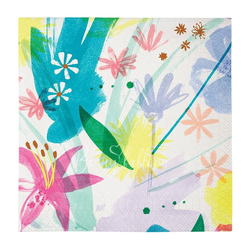 Painted Flowers Napkins (large)
