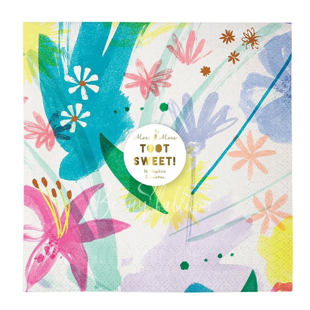 Painted Flowers Napkins (large)