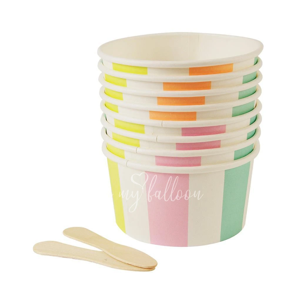 Stripe Ice Cream/Candy Cups