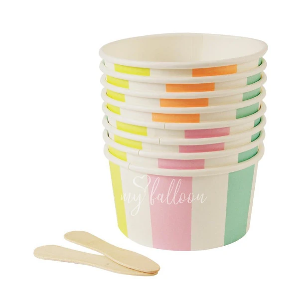 Stripe Ice Cream/Candy Cups