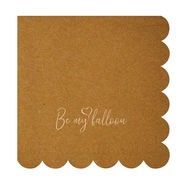 Kraft Scallop Edge Napkins (large)