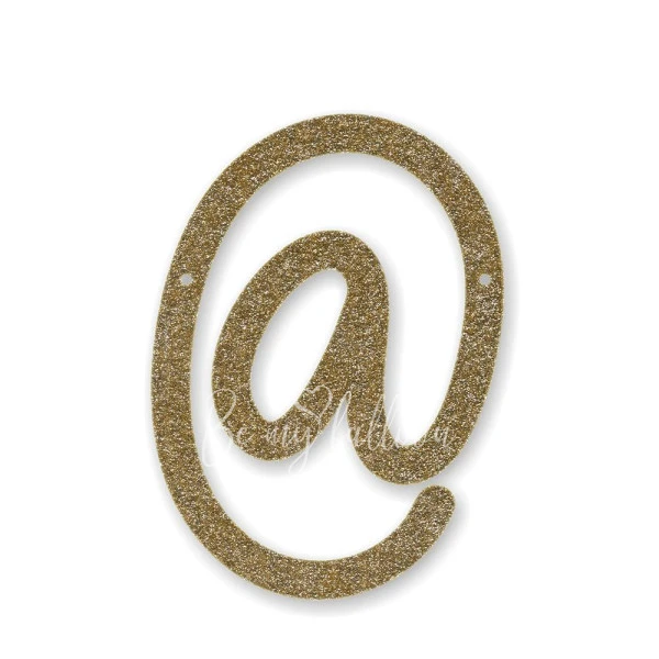 Gold Glitter @ Acrylic Bunting