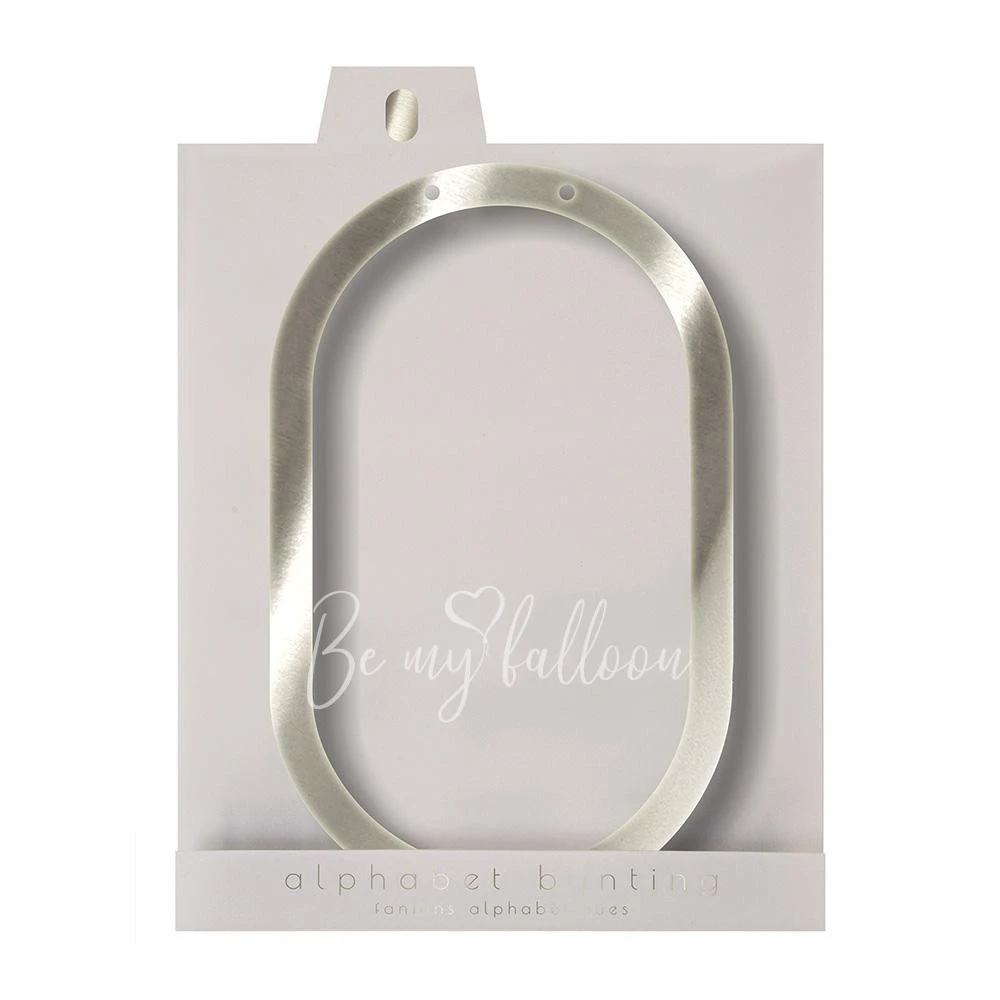Silver Zero Acrylic Bunting