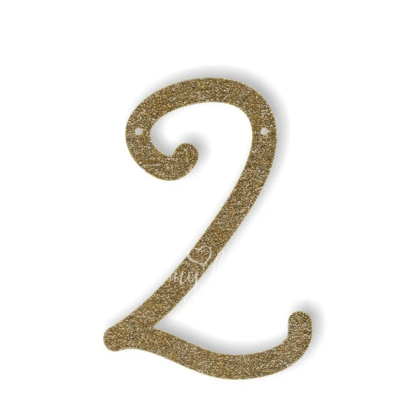 Gold Glitter 2 Acrylic Bunting