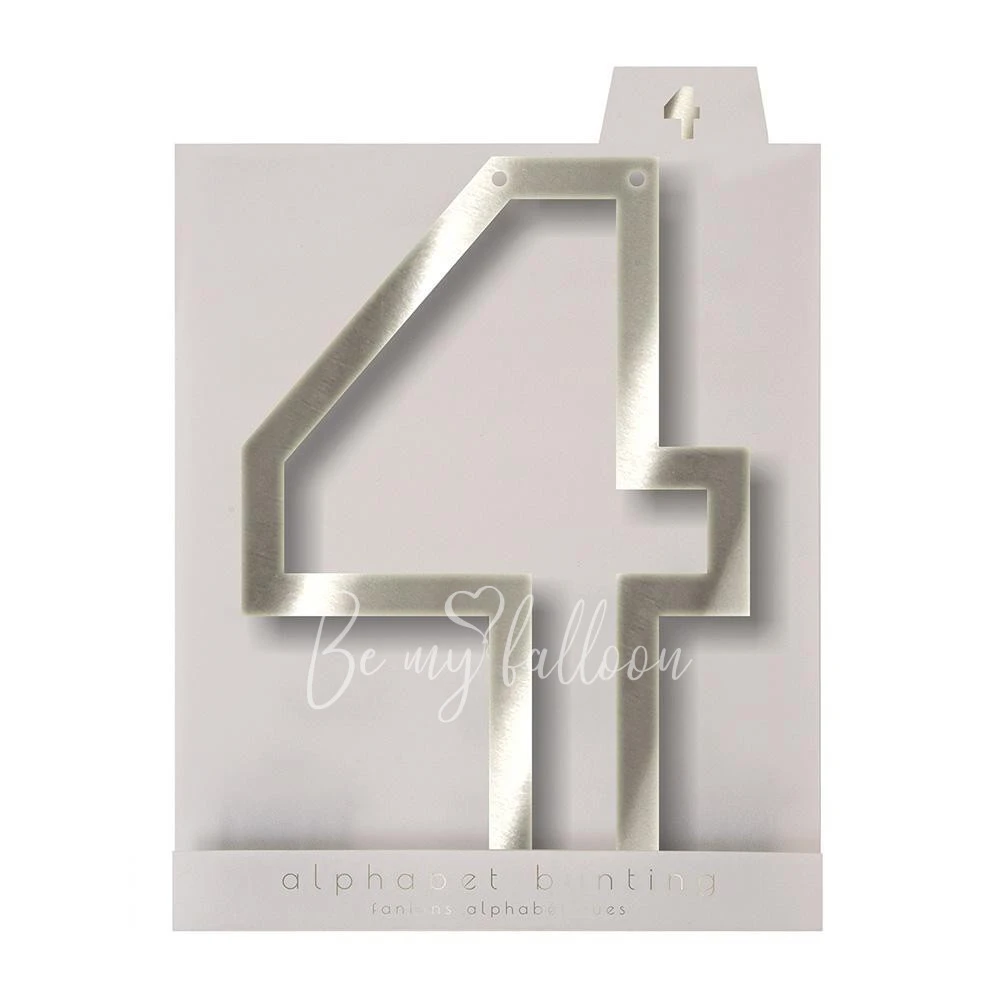Silver 4 Acrylic Bunting