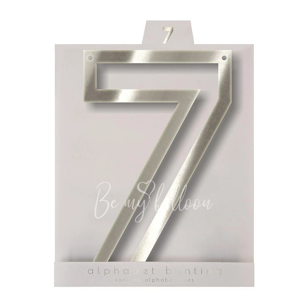 Silver 7 Acrylic Bunting