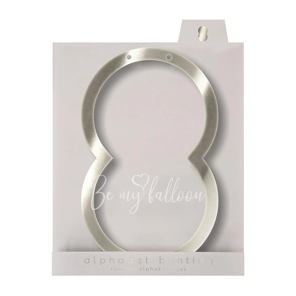 Silver 8 Acrylic Bunting