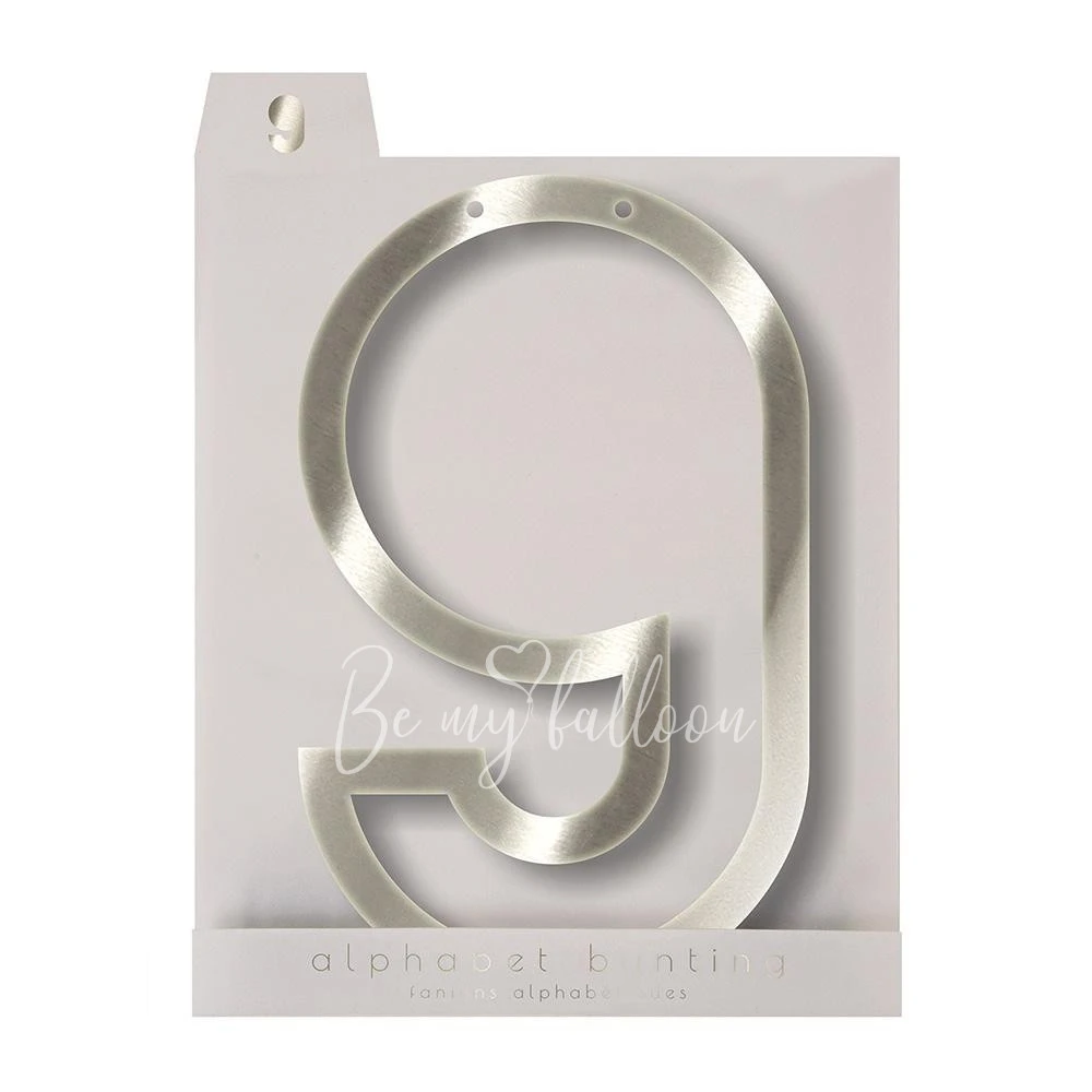 Silver 9 Acrylic Bunting