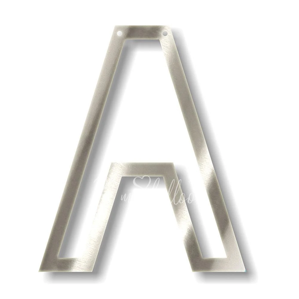 Silver A Acrylic Bunting