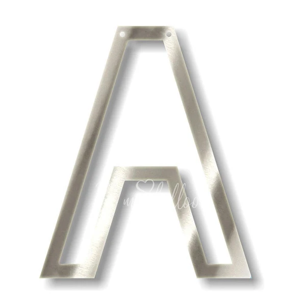 Silver A Acrylic Bunting