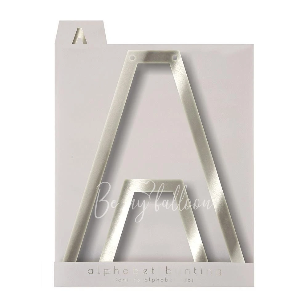 Silver A Acrylic Bunting
